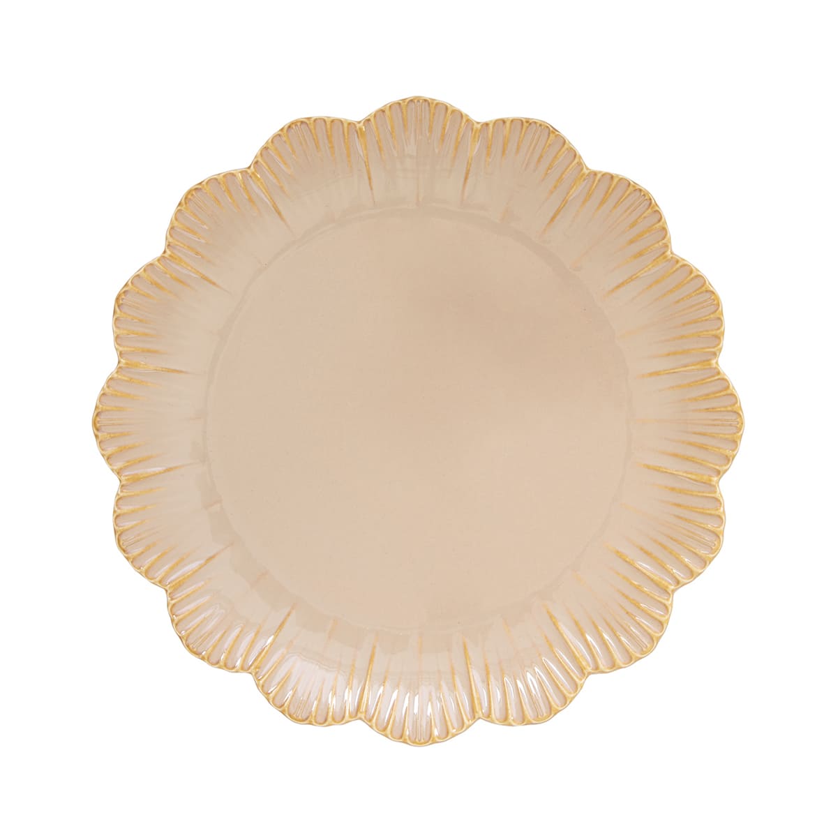 Plato llano 26cm "Fleuri" - Beige