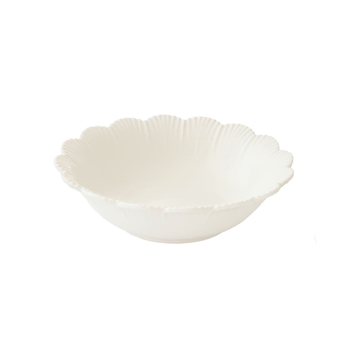 Plato hondo 20cm "Fleuri" - Blanco