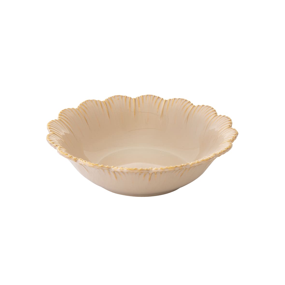 Plato hondo 20cm "Fleuri" - Beige