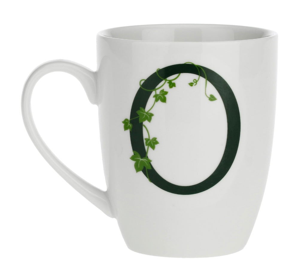 Taza mug de porcelana con inicial