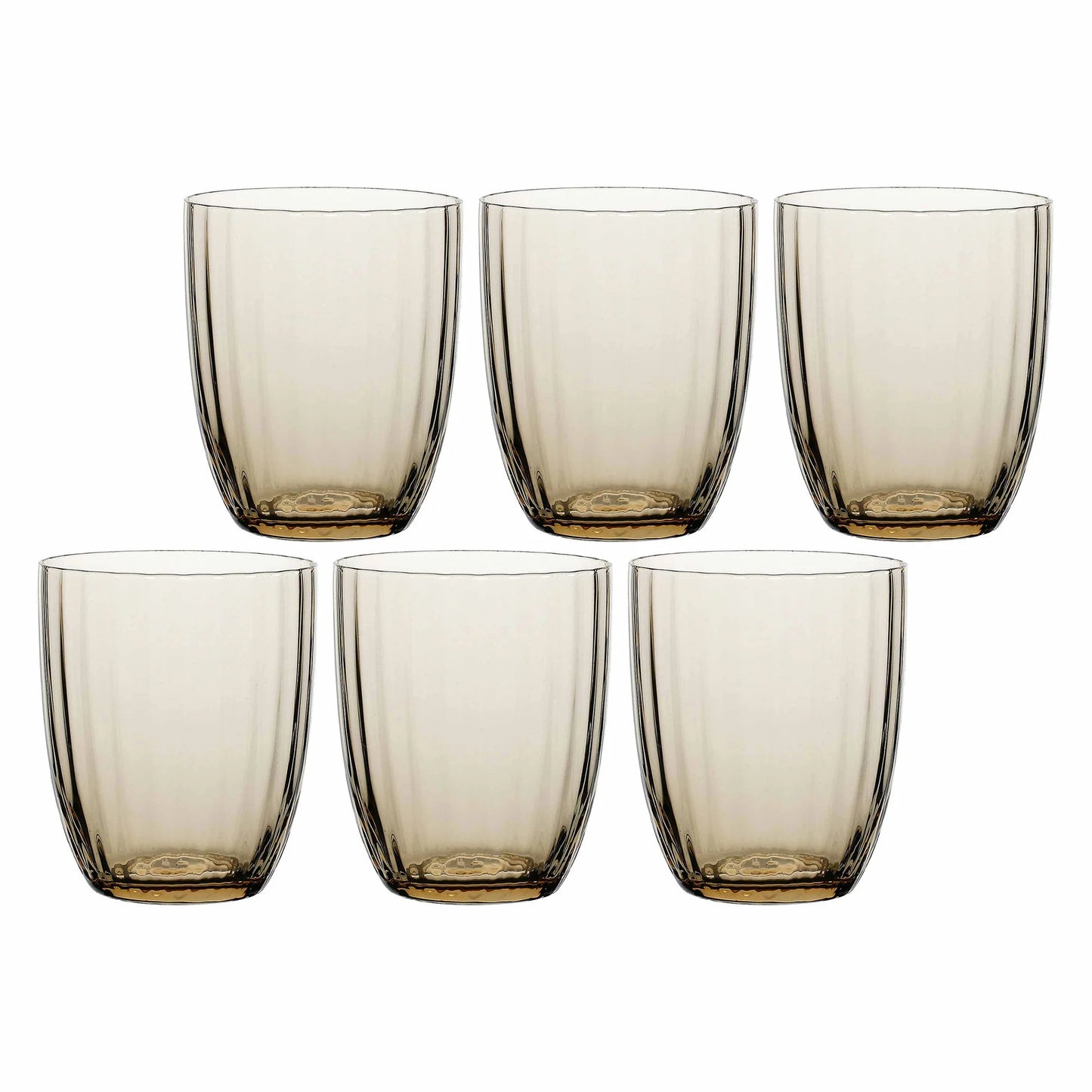 Set de 6 vasos "Prismia" - Ámbar