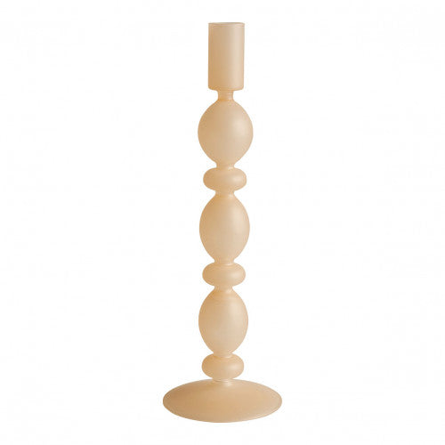 Set de 3 candelabros beige mate