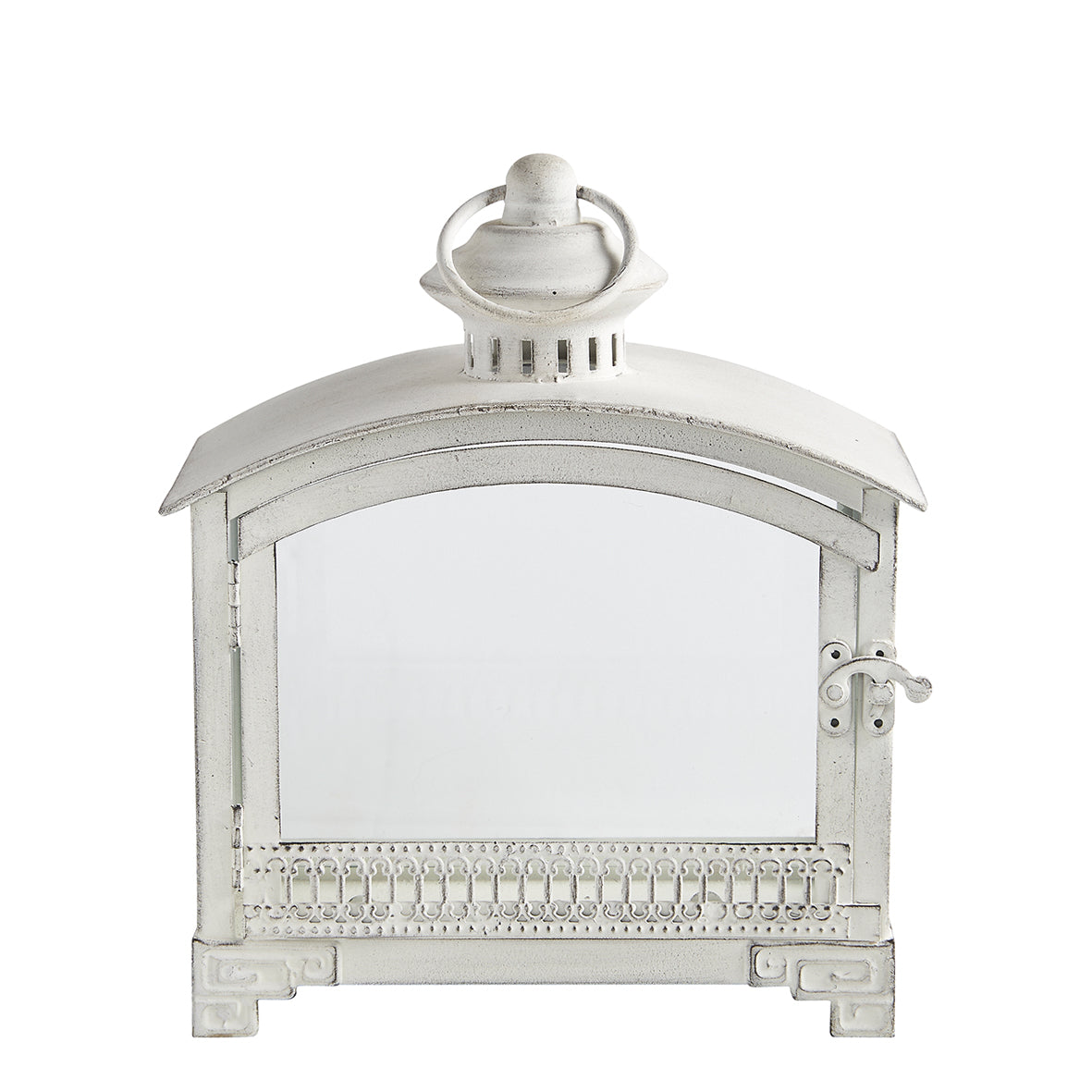 Farol “Marie” en metal blanco 22 x 11 x 25 cm