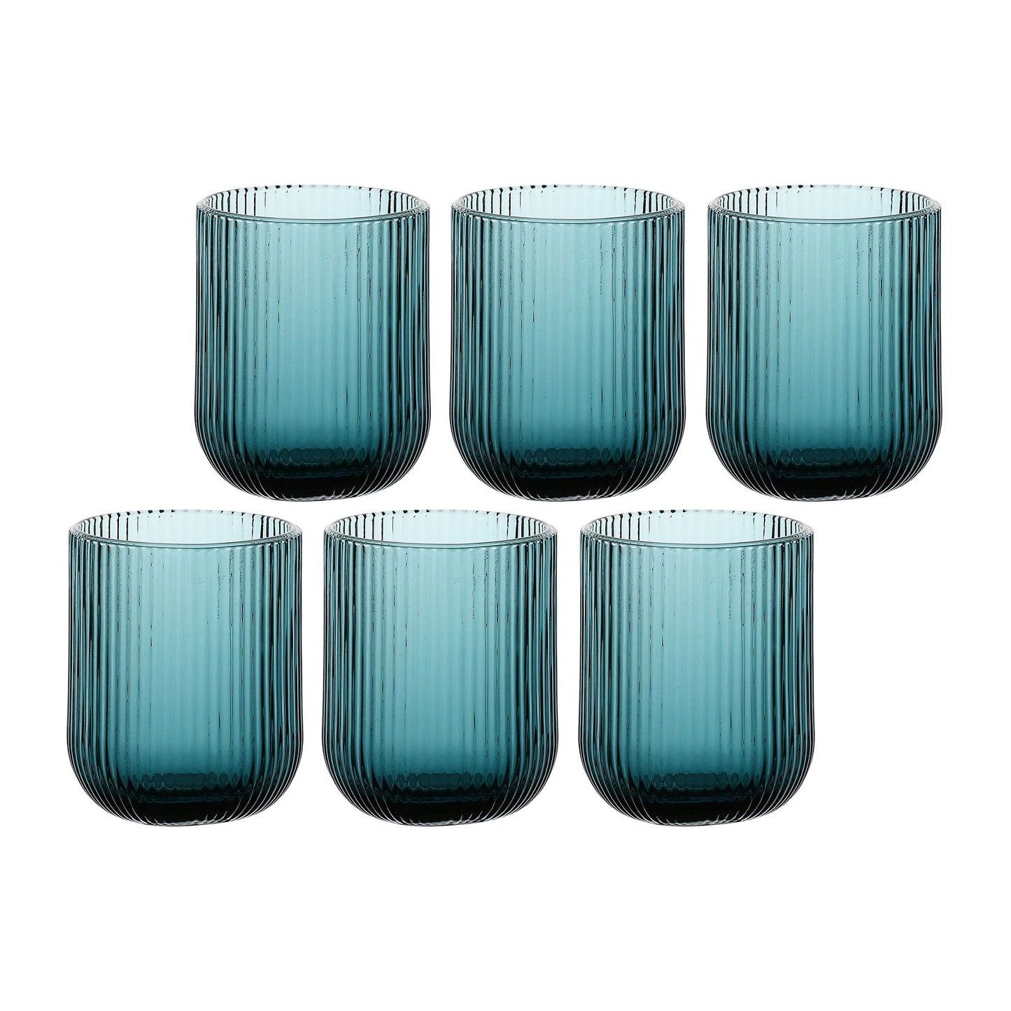 Set de 6 vasos "Twisty" - Azul