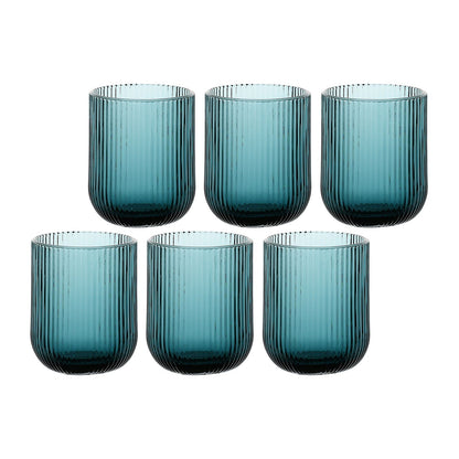 Set de 6 vasos "Twisty" - Azul