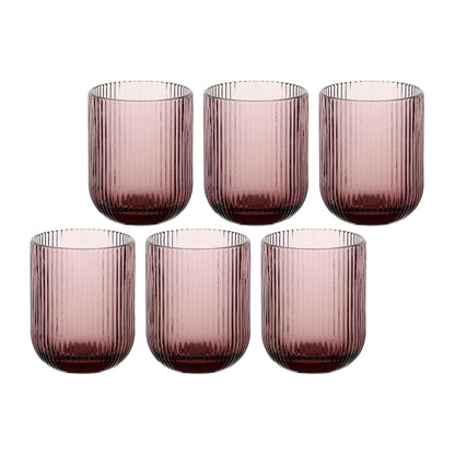 Set de 6 vasos "Twisty" - Púrpura