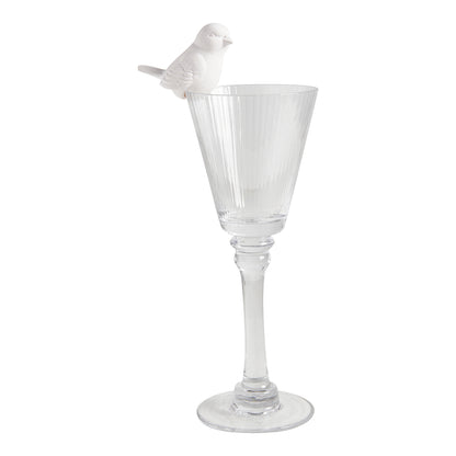 Adorno en forma de pajarito para vaso