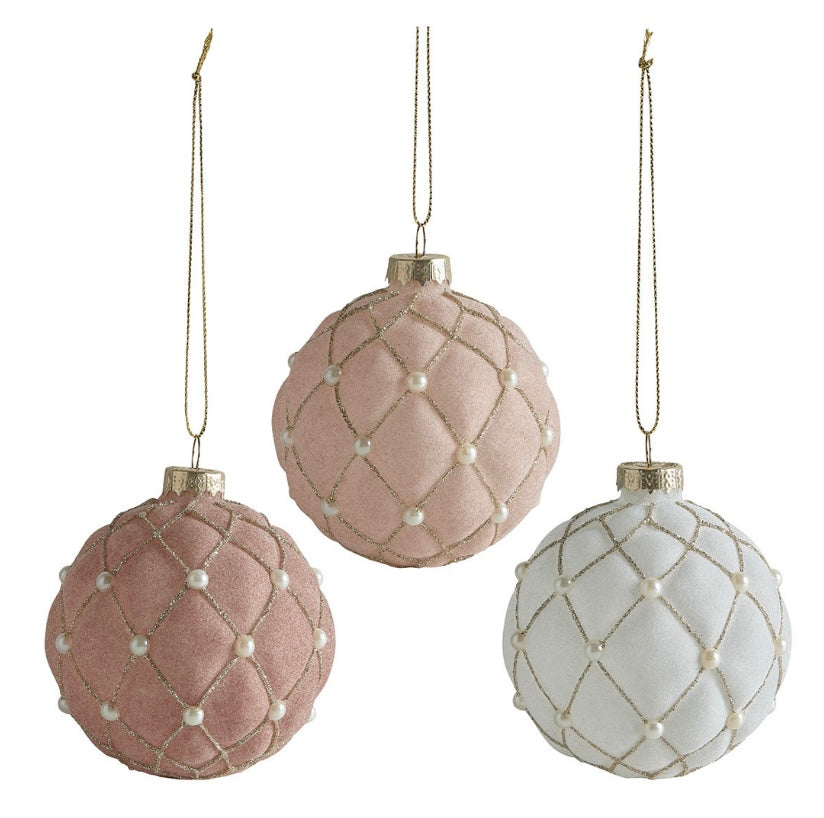 Set de 3 bolas para el árbol “Perles en verre”