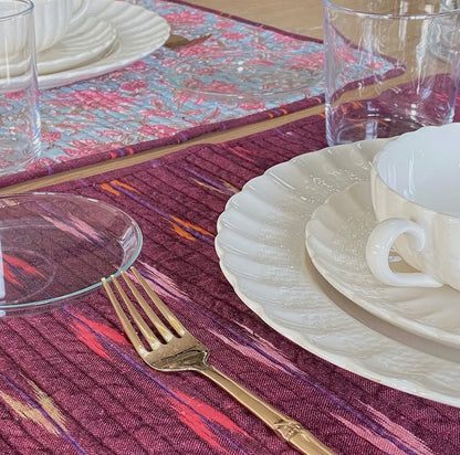 Mantel individual reversible con servilleta