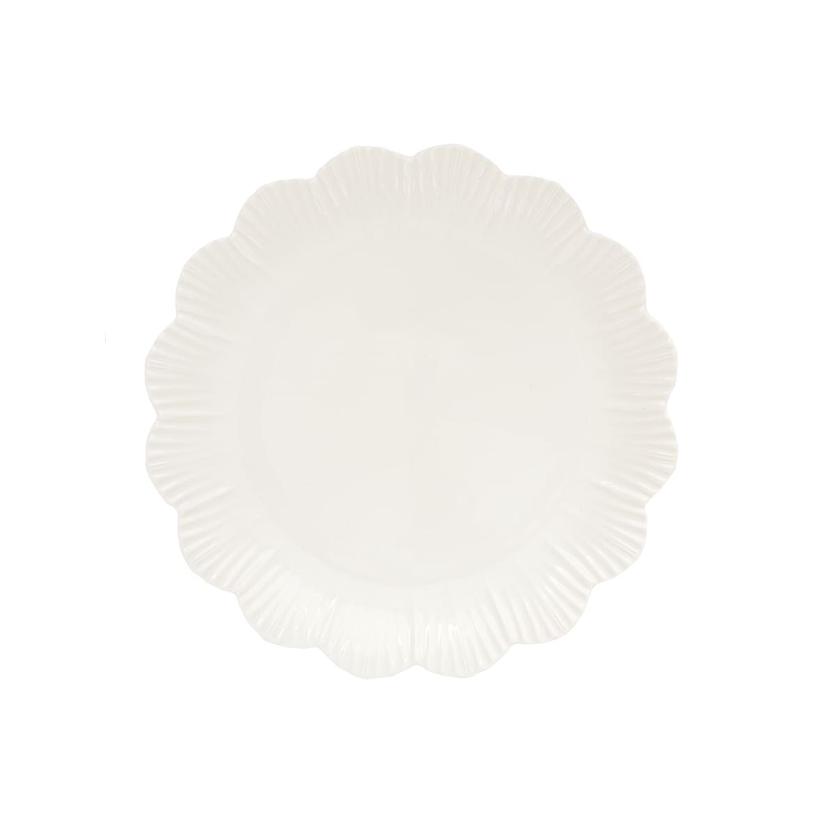 Plato de postre 21cm "Fleuri" - Blanco