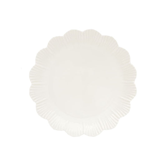 Plato de postre 21cm "Fleuri" - Blanco