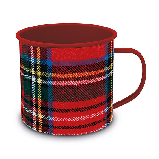 Taza metálica "Check Happy Metal"