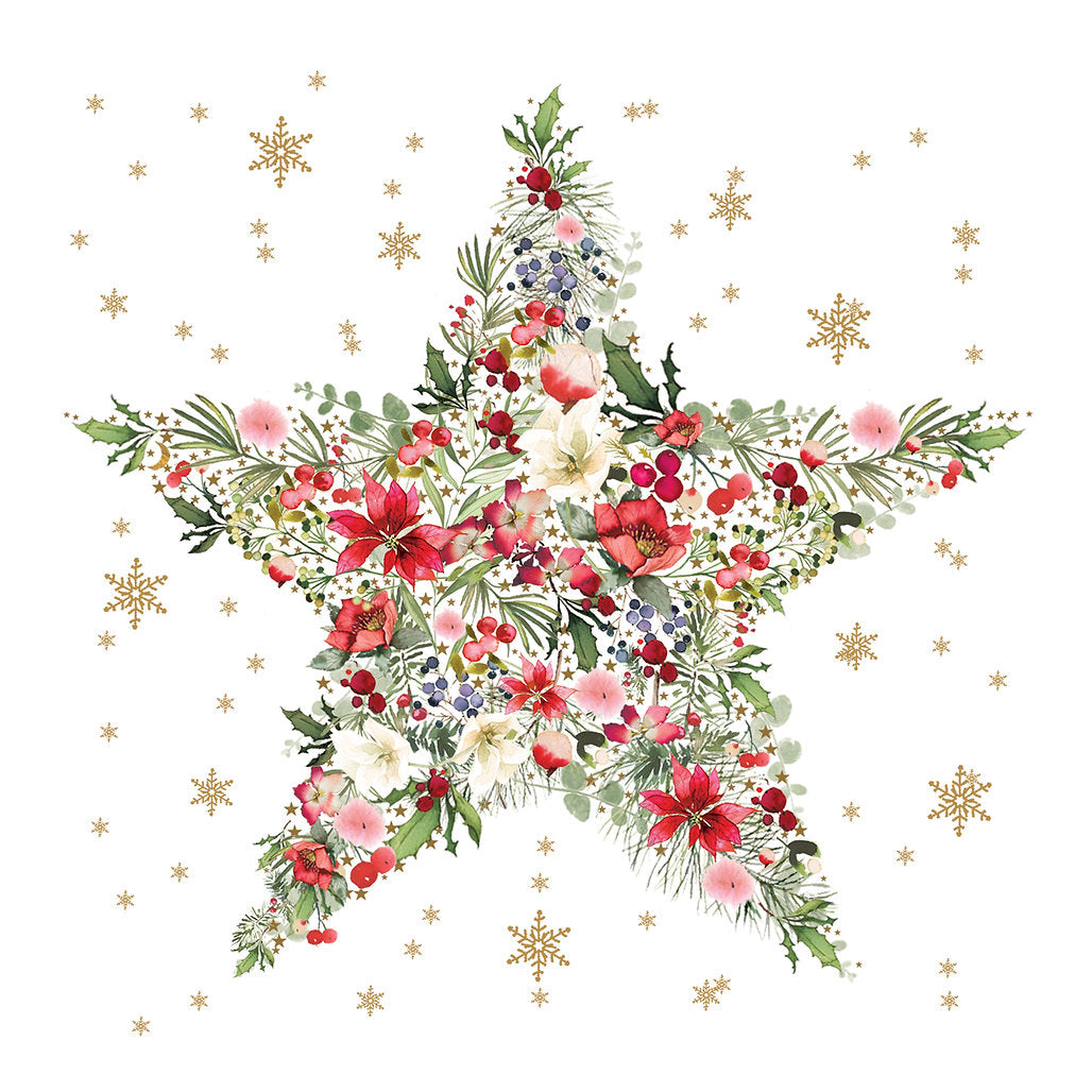 Servilletas de papel "Beautiful Christmas Star" 33x33