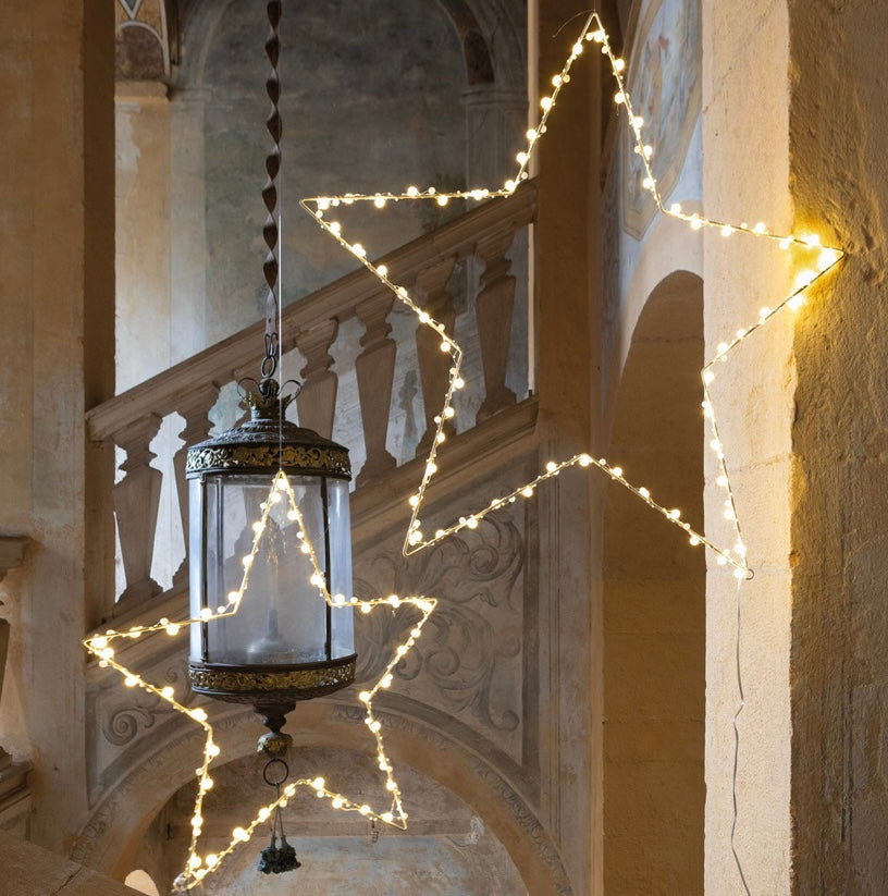 Estrella LED metálica grande