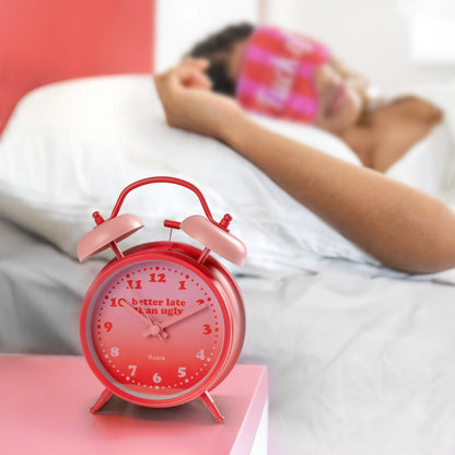 Reloj despertador retro “Better late than ugly”