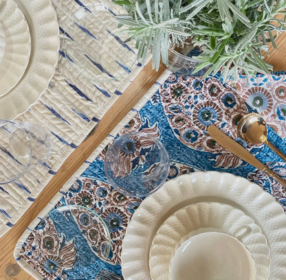 Mantel individual reversible con servilleta