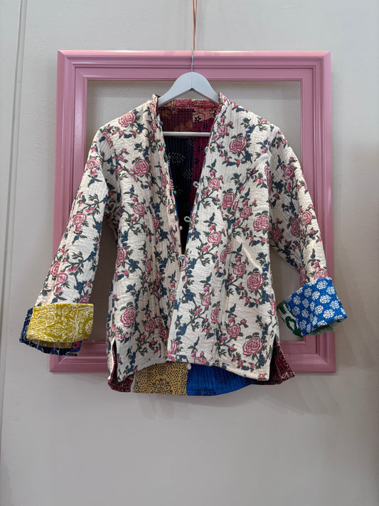 Chaqueta de algodón reversible artesanal “Patchwork”