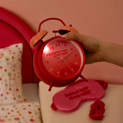 Reloj despertador retro “Better late than ugly”