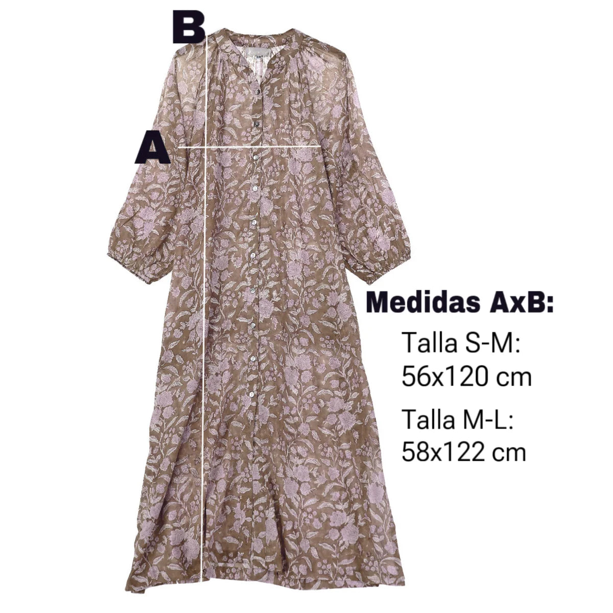 Vestido abullonado flores 🌷
