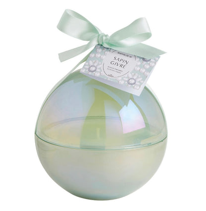 Vela perfumada “Boule de Noël Fête Nacrée” 210g - Sapin Givré