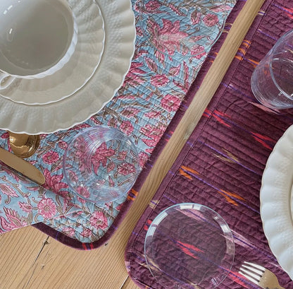 Mantel individual reversible con servilleta