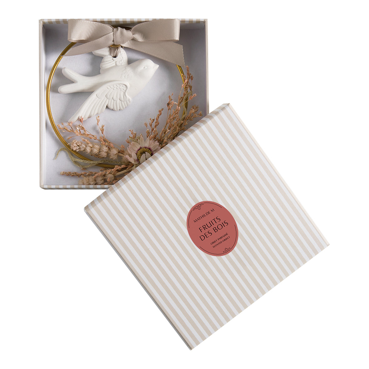 Corona con golondrina perfumada   “Fruits des Bois”