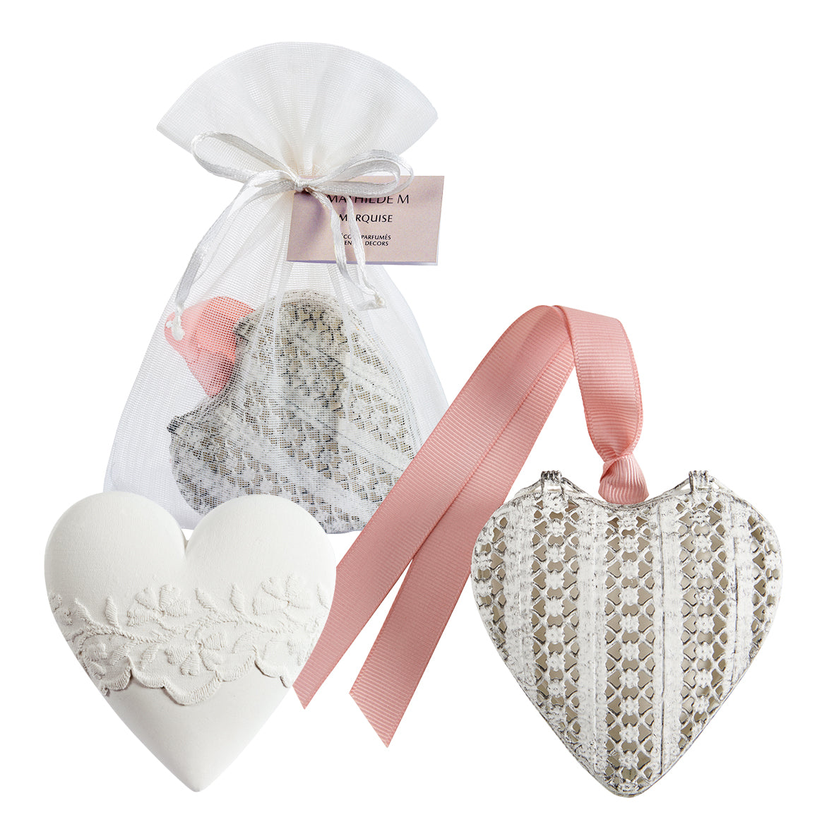Caja corazón con escayola perfumada “Marquise”