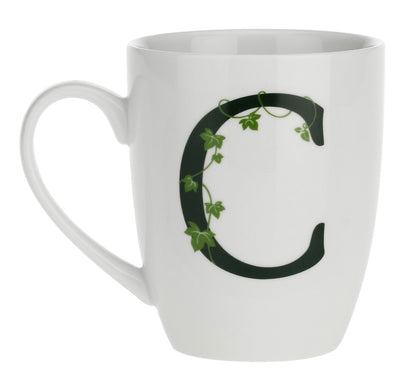 Taza mug de porcelana con inicial
