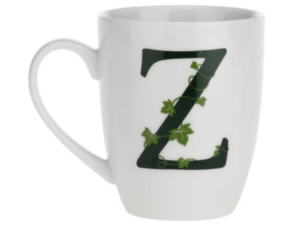 Taza mug de porcelana con inicial