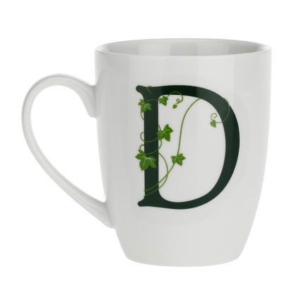 Taza mug de porcelana con inicial