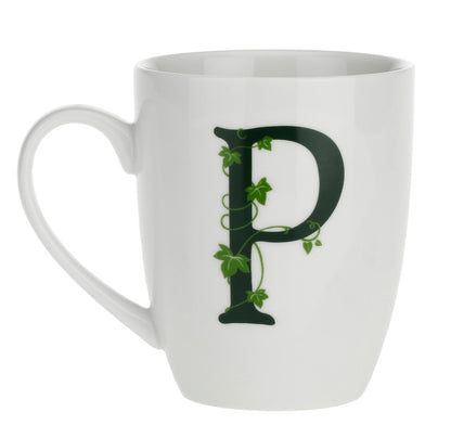 Taza mug de porcelana con inicial