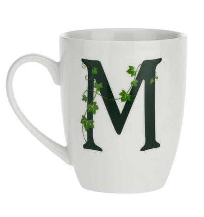 Taza mug de porcelana con inicial