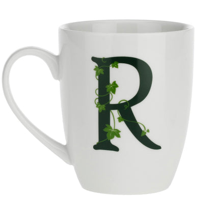 Taza mug de porcelana con inicial