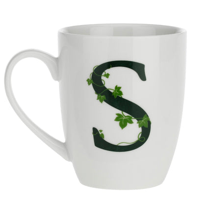 Taza mug de porcelana con inicial