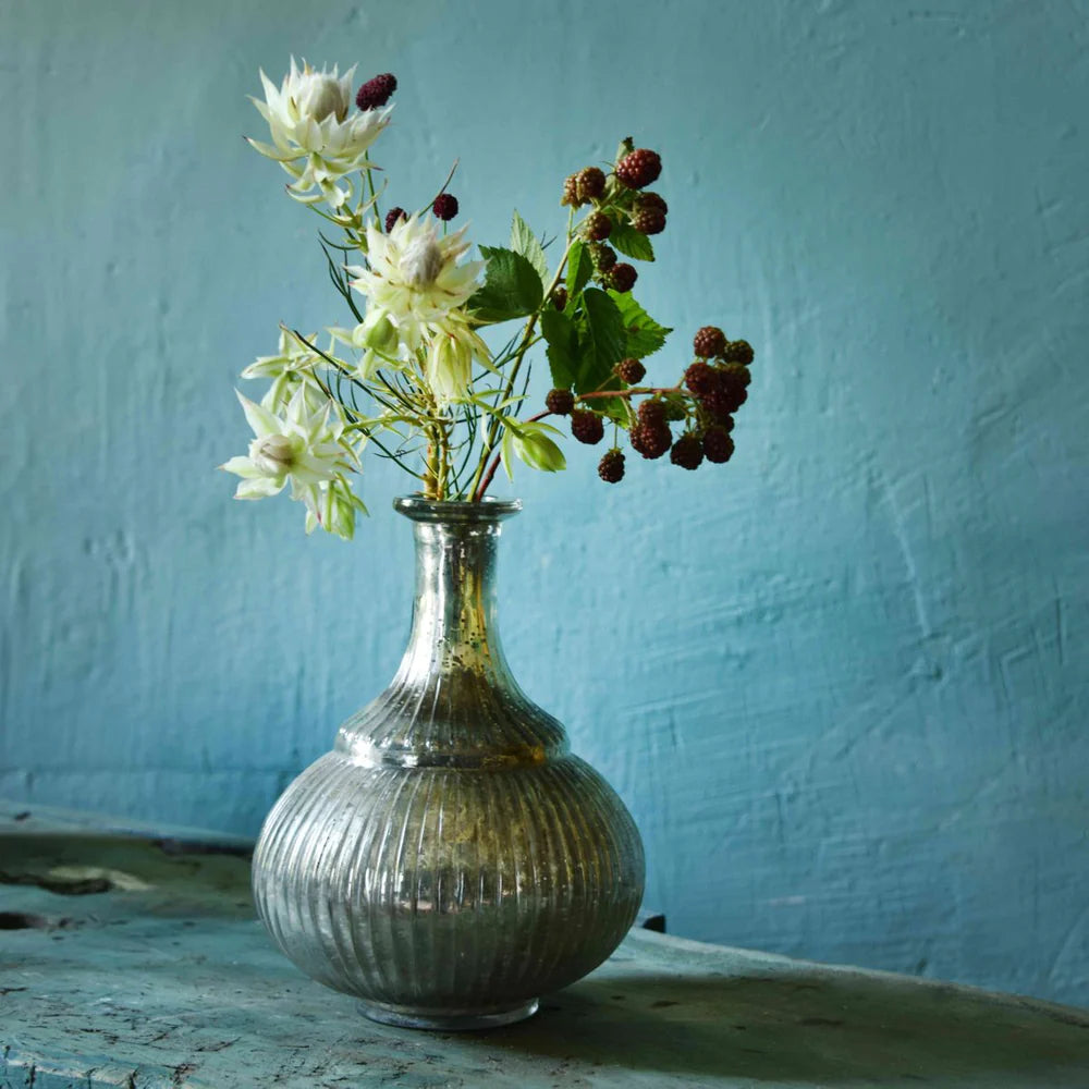 Jarrón en vidrio mercurizado