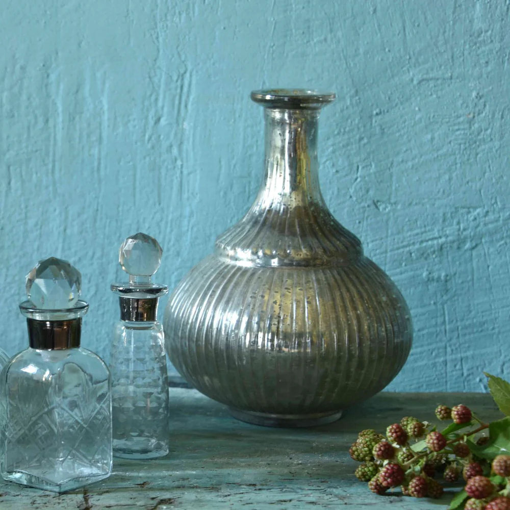 Jarrón en vidrio mercurizado