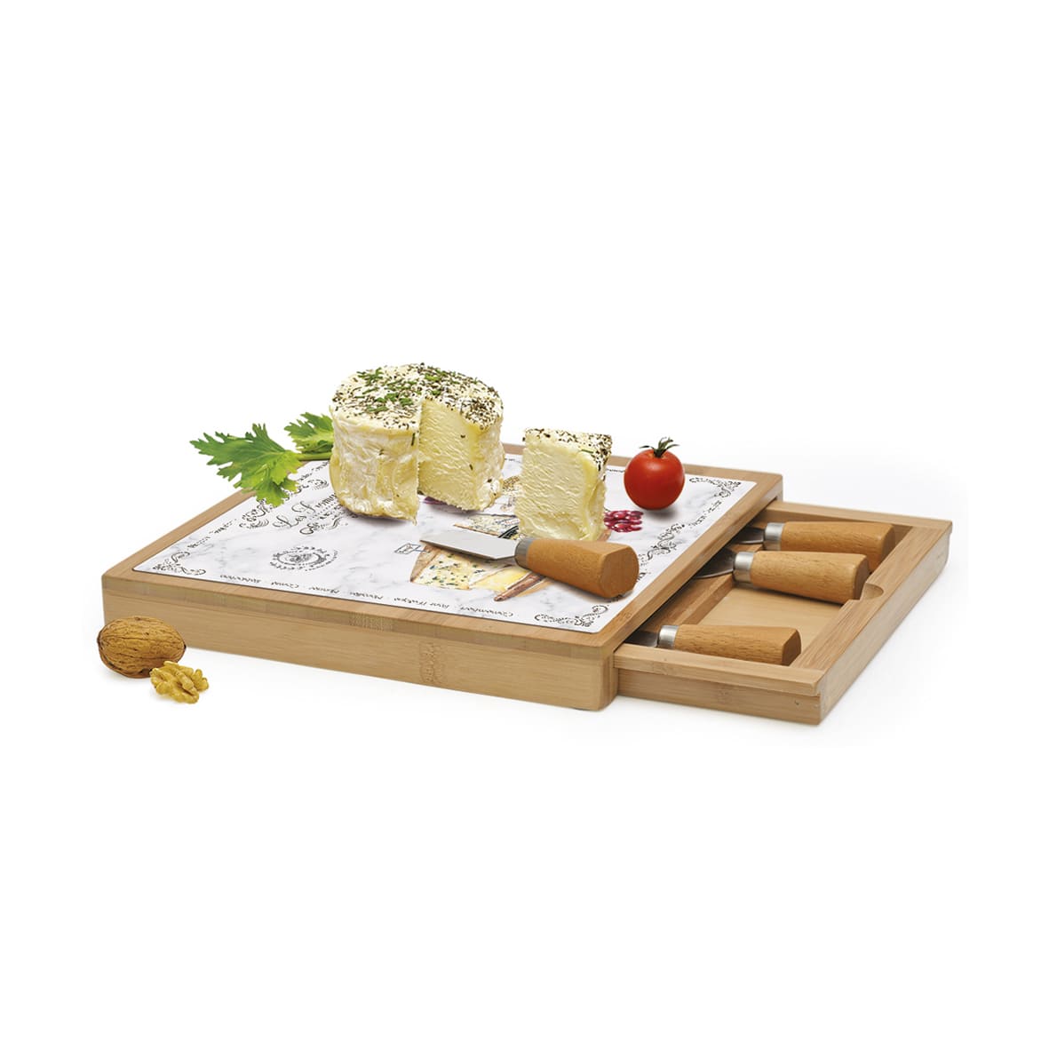 Tabla de bambú para quesos “Les Fromages”