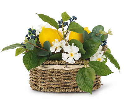 Cesta con limones y flores 🍋💐