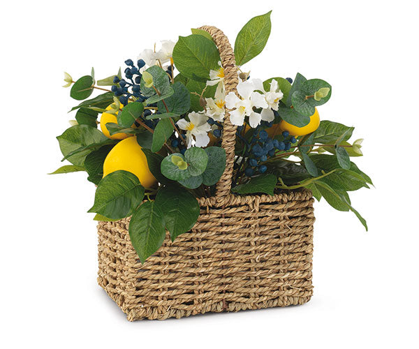 Cesta con limones y flores 🍋💐