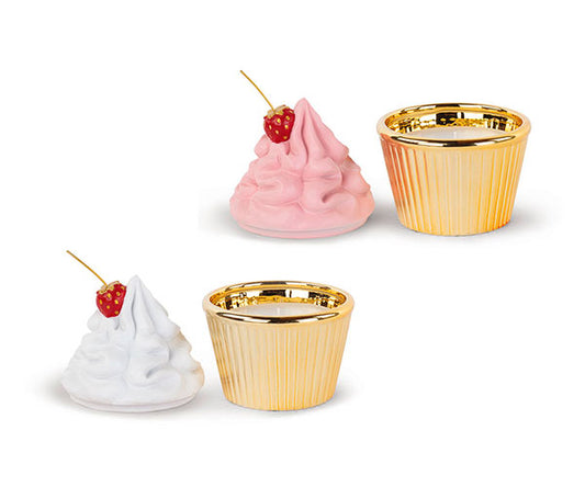 Vela perfumada con forma de copa de helado
