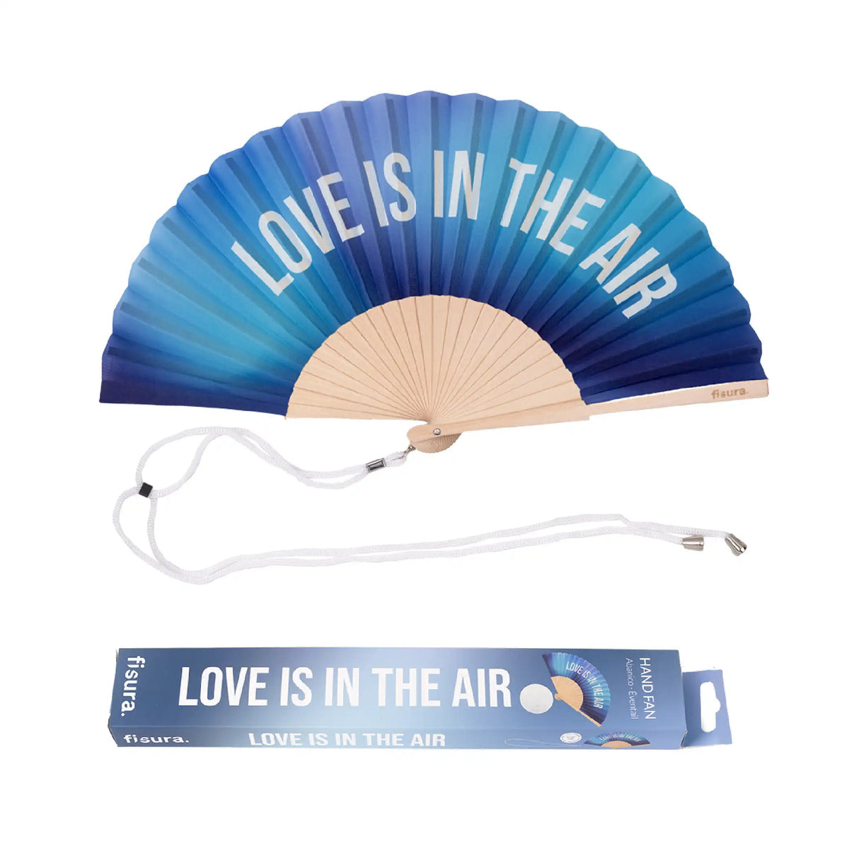Abanico “Love is in the air” 🩵