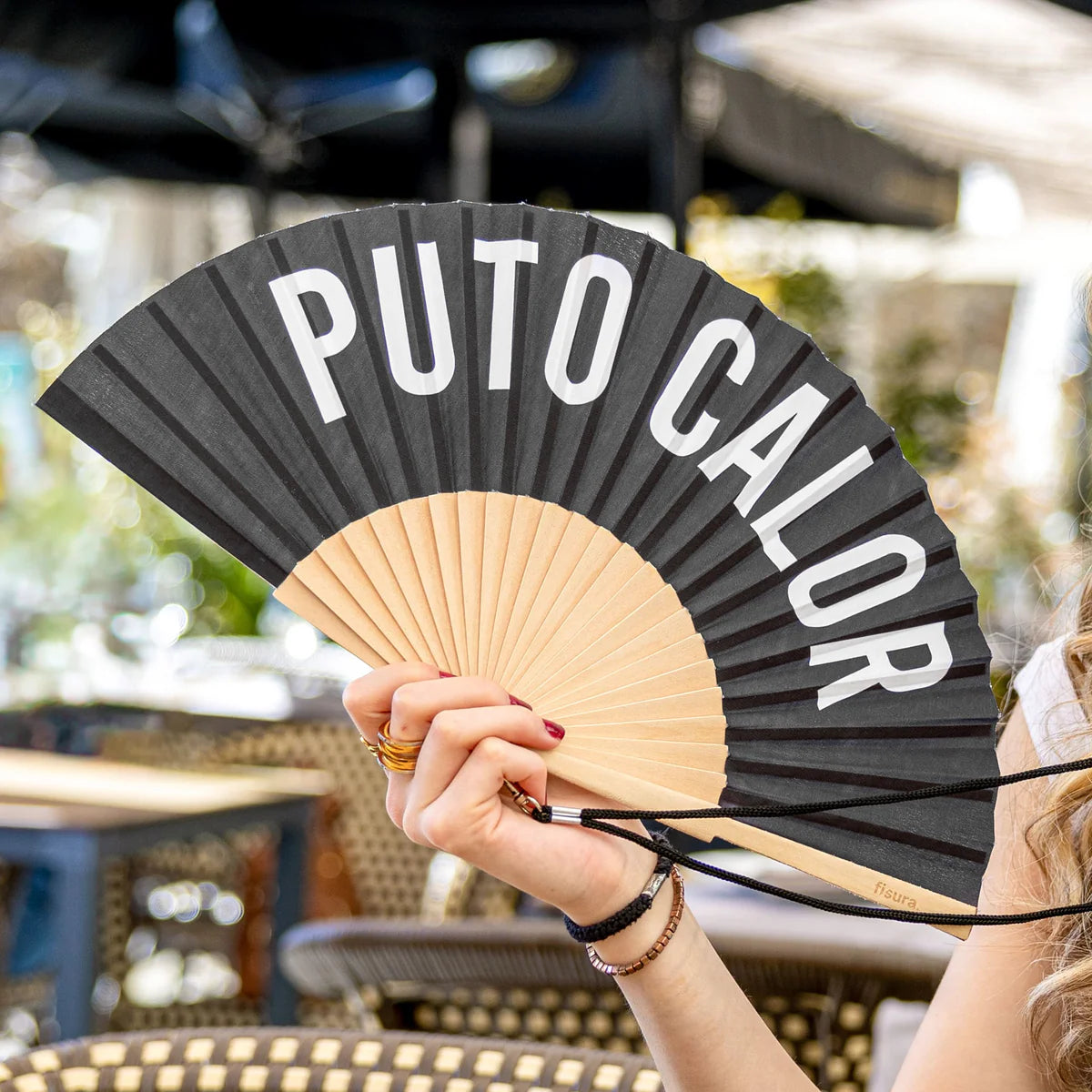 Abanico “PUTO CALOR” 🖤