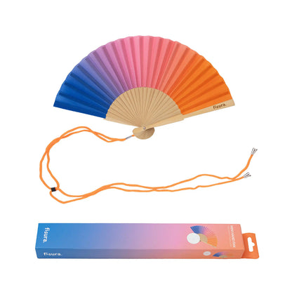 Abanico degradado rosa y azul