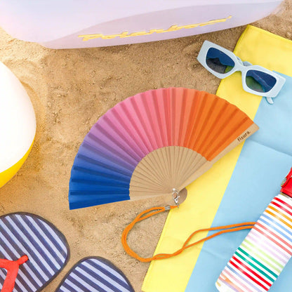 Abanico degradado rosa y azul