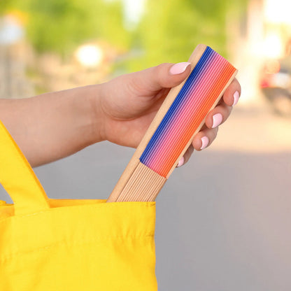 Abanico degradado rosa y azul