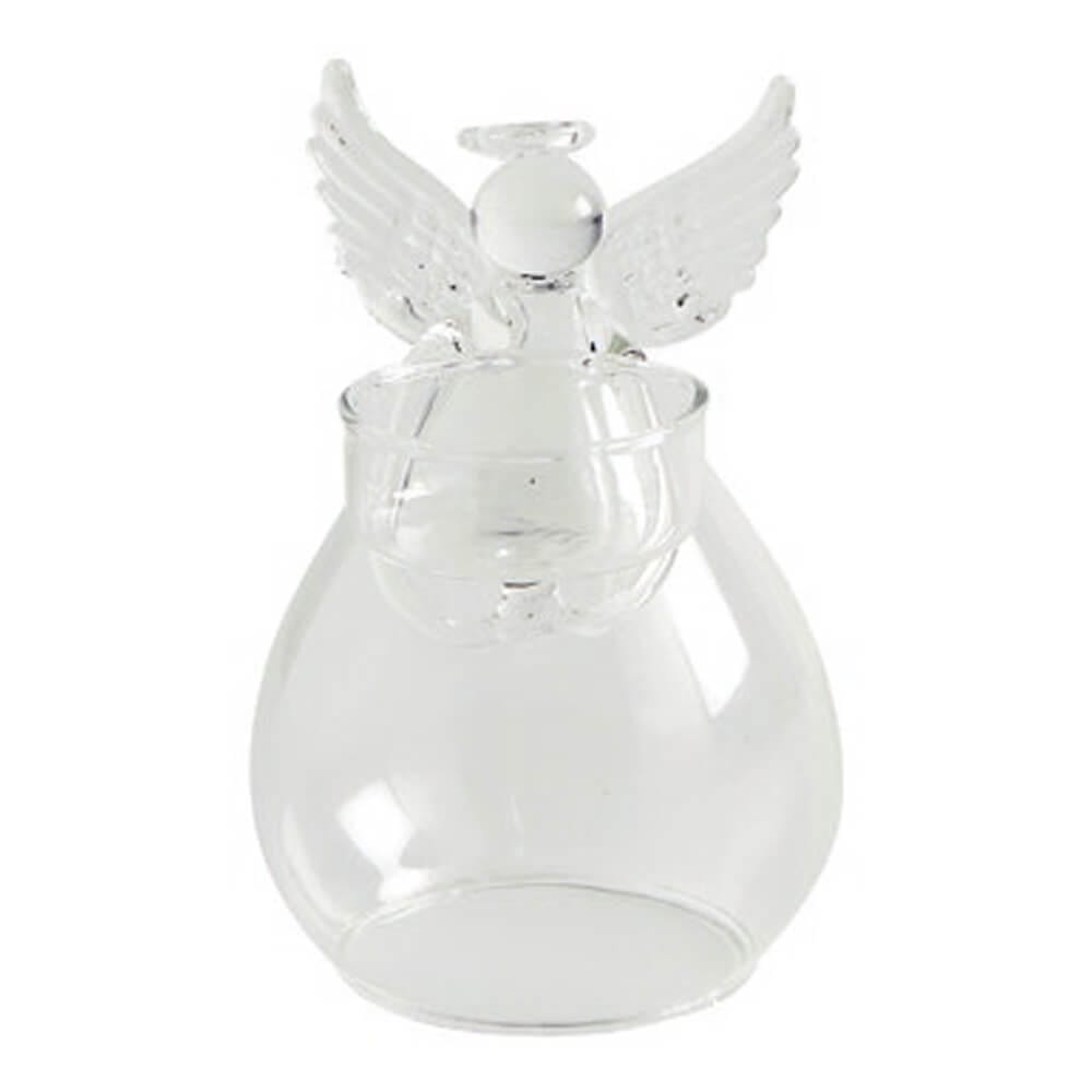 Ángel portavelas de vidrio - Modelo pequeño