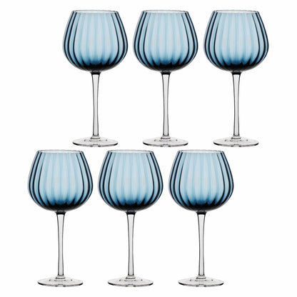 Set de 6 copas "Prismia" - Azul