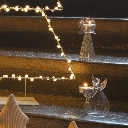 Ángel portavelas de vidrio - Modelo pequeño