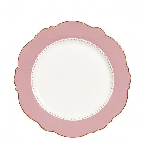 Plato de postre "Madame de Récamier" - Rosa