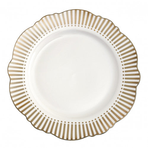 Plato llano "Madame de Récamier" - Rayas doradas